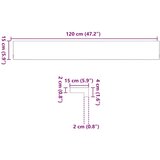  Okenske police 2 kosa neobdelana 120x15x2 cm trdna hrastovina | Shoptok.si