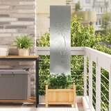 vidaXL Zaslon za zasebnost v vrtu srebrna 32 x 140 cm Pocinkano jeklo | Shoptok.si