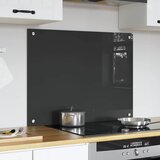  Kuhinjski zid Tamno siva 80 x 60 cm Staklo otporno na udarce | Shoptok.si