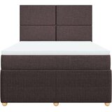  Krevet s oprugama i madracem tamnosmeđi 140 x 190 cm od tkanine | shoptok.hr