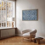  Slika - Azulejos tiles – traditional Portuguese ceramic tiles 120x80 U prirodnom drvenom okviru | shoptok.hr