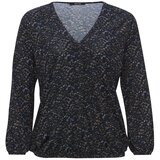 Opus Bluza 'Sannah' nočno modra / rjava / bela | Shoptok.si