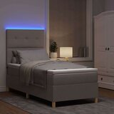 LED Box Spring Postelja z vzmetnico Taupe 80 x 200 cm blago, (5000141997) | Shoptok.si