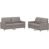  2-dijelni set sofa s jastucima smeđesivi od tkanine | shoptok.hr