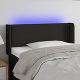  LED uzglavlje crno 83x16x78/88 cm od tkanine | shoptok.hr
