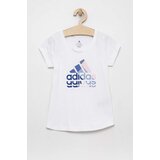 Adidas Otroška bombažna kratka majica bela barva | Shoptok.si