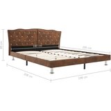  Okvir za krevet od umjetne brušene kože smeđi 180 x 200 cm | shoptok.hr