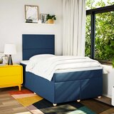  Krevet s oprugama i madracem plavi 120 x 200 cm od tkanine | shoptok.hr