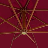  Konzolni suncobran s drvenom šipkom 400 x 300 cm bordo | shoptok.hr
