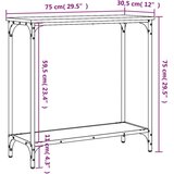  Konzolni stol boja hrasta 75 x 30 5 x 75 cm konstruirano drvo | shoptok.hr