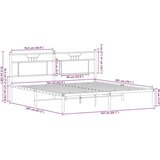 vidaXL Posteljni okvir brez vzmetnice hrast 160x200 cm inženirski les | Shoptok.si