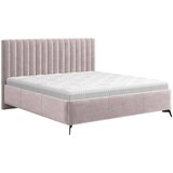 Hom`in OBLAZINJENA POSTELJA 160 cm x 200 cm , tekstil starinsko roza u