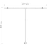  Samostojeća automatska tenda 300 x 250 cm narančasto-smeđa | shoptok.hr