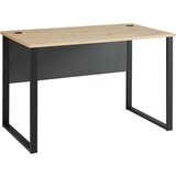 Voleo pisalna miza leseni material, kovina hrast artisan, barve grafita | Shoptok.si