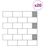  Subway pločica 20 pcs Bijela siva 30 x 30 cm Poliuretan i PET | shoptok.hr