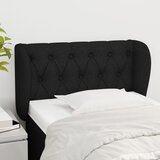  Uzglavlje s ušima crno 83x23x78/88 cm od tkanine | shoptok.hr