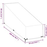 Navlake za ležaljku 2 kom s 12 ušica 200x65x35/60 cm polietilen | shoptok.hr
