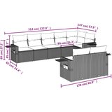  8-dijelni set vrtnih sofa od poliratana s jastucima crni Crna 85 x 62 x 69 cm | Shoptok.si
