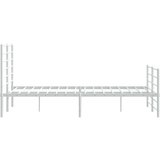 Metalni okvir kreveta uzglavlje i podnožje bijeli 140x200 cm | shoptok.hr