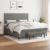  Okvir kreveta s oprugama i madrac svjetlosivi 180x200cm tkanina | shoptok.hr