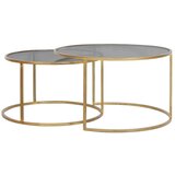 Light & Living Okrogle steklene mizice v zlati barvi v kompletu 2 kos ø 75 cm Duarte - Light & Living Cene