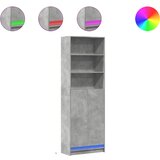 Maison Chic Visoka omara - Komoda - Predalnik LED betonsko siva 69x32,5x200 cm inženirski les, (21722711) Cene
