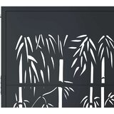  Vrtna vrata antracit boje 100x150 cm, dizajn od čelika i bambusa | shoptok.hr