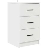 vidaXL Nočna omarica s predalom Bela 38 x 38 x 66 cm Konstruiran les | Shoptok.si
