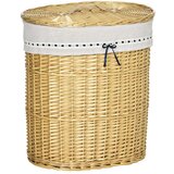 Nesta Pletena košara za perilo 100 L s pokrovom, naravna, 51 x 38 x 57 cm, za spalnico in kopalnico, (5000493185) Cene