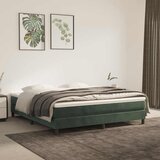  Madrac s oprugama srednje tvrdoće tamnozeleni 160x210x20 cm baršunasti | shoptok.hr
