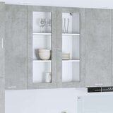  Viseča omarica s polico Riga Betonsko siva 80 x 31 x 100 cm | Shoptok.si