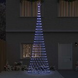 vidaXL LED božično drevesce Modra 138.5 x 138.5 x 399 cm Kovina | Shoptok.si