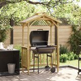 vidaXL BBQ skladišče 133.5x63x200 cm Impregniran les smreke Cene