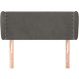  Vzglavje z ušesi temno sivo 103x23x78/88 cm žamet, (20737009) | Shoptok.si