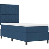 vidaXL krevet s plamenikom s madracem plavi 80x200 cm tkanina Cijene
