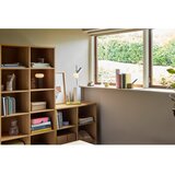 Hübsch Rjava kovinska LED zatemnitvena namizna svetilka s steklenim senčilom (višina 20 cm) Low – | Shoptok.si