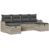  Set sofe 6 kom. 6-Broj sjedala Svijetlo siva poliratan Svjetlosiva 231 x 117 x 85 cm | shoptok.hr