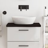 vidaXL Kupaonska radna ploča tamnosmeđa 60x50x(2-4) cm tretirano drvo | shoptok.hr