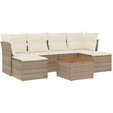 Maison Chic Seti vrtnega pohištva - Vrtna garnitura - Vrtni pohištvo set 7-delna z blazinami bež poli ratan, (21801251) | Shoptok.si