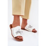 EVENTO Women's sandals on flat heel with decorative tying silver Norela | ePonuda.com
