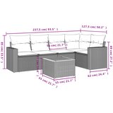  6-dijelni set vrtnih sofa s jastucima bež od poliratana | shoptok.hr