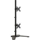 vidaXL Dvojni nosilec za monitor črno jeklo VESA 75/100 mm, (21007392) Cene