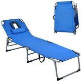 Costway Nastavljiv stol za plažo Zložljivi ležalnik, (5000007147) | Shoptok.si