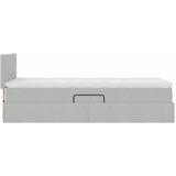  Krevet s od storage s madracem Svijetlo siva 90 x 190 cm Baršun | shoptok.hr