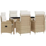 set za objedovanje 7 pcs Bež i krem bijela