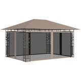 vidaXL Paviljon z mrežo proti komarjem 4x3x2,73 m taupe 180 g/m² Cene