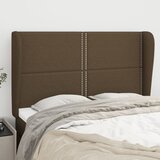  Uzglavlje s ušima tamnosmeđe 147x23x118/128 cm od tkanine | shoptok.hr