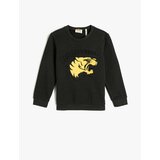 Koton Sweatshirt Tiger Printed Embossed Detailed Raised Crew Neck Cene