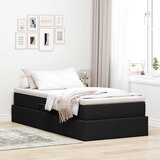 Krevet s madracem i skladištem Crna 90 x 190 cm Poliester | Eponuda.com