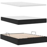  LED krevet za pohranu s madracem Crna 140 x 190 cm Baršun | shoptok.hr